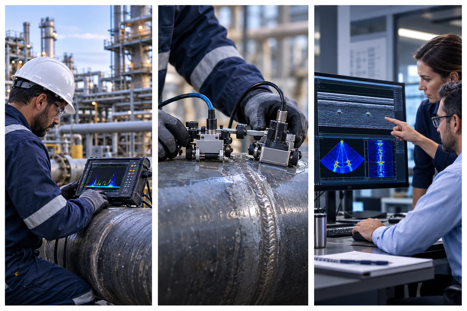 Illustrative advanced ultrasonic inspection workflow and data review